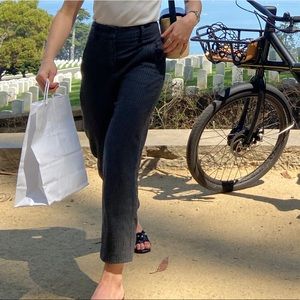 Aritzia Wilfred striped wool trousers pants